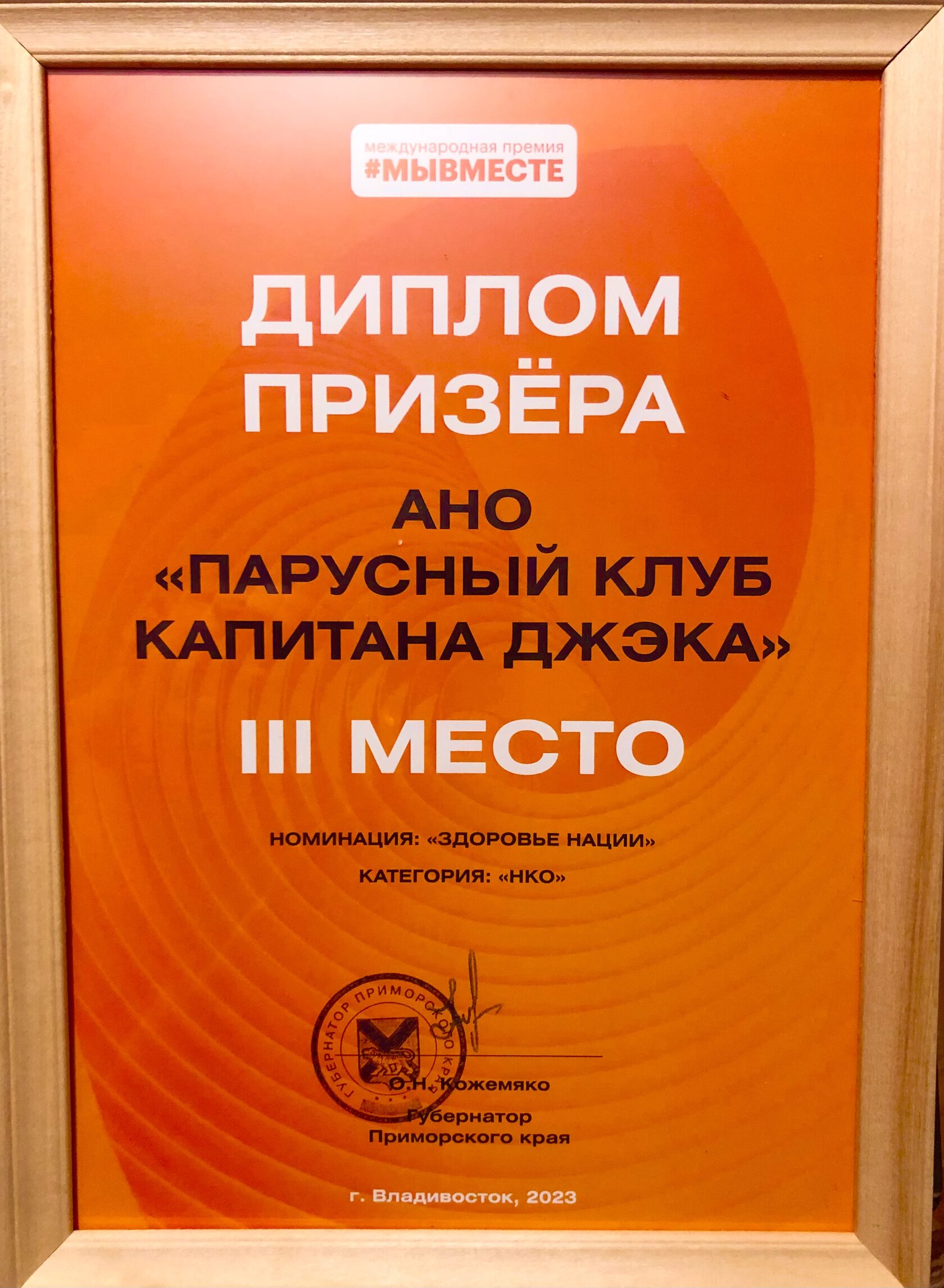 Диплом призёра #МыВместе